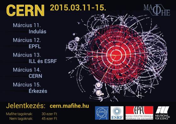 Jelentkezés a CERN Kirándulás 2015-re